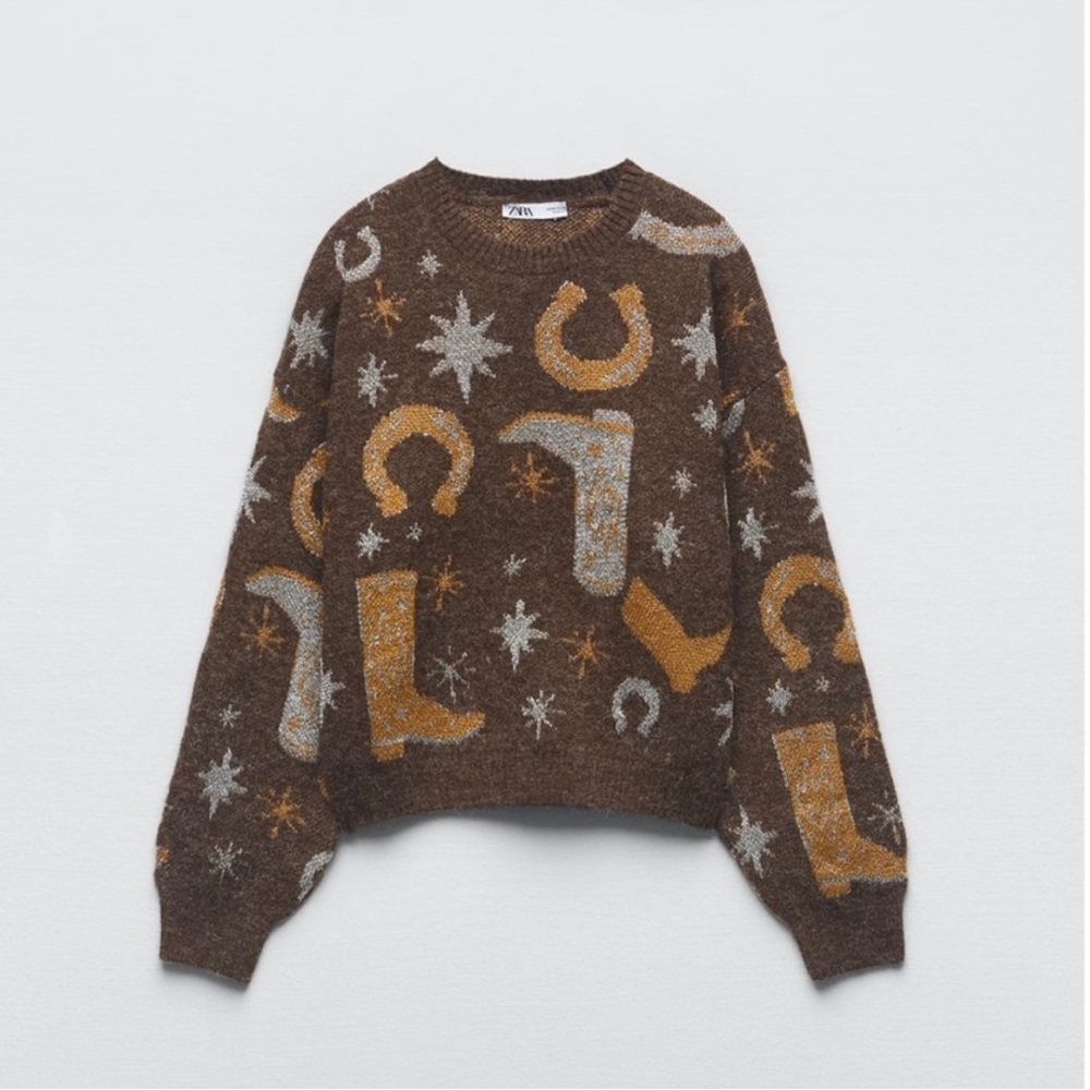 Zara western sweater